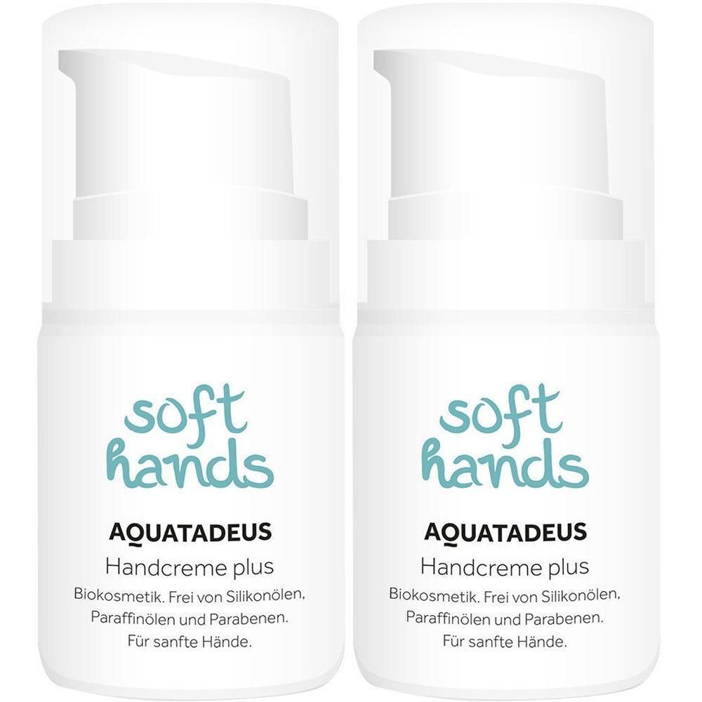 Aquatadeus Handcreme plus soft hands x2 2x50 ml Creme