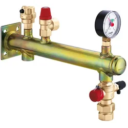 Caleffi Gefäßanschlussgruppe 3/4, DN 20, bis 20 kW, mit Schnellkupplung"