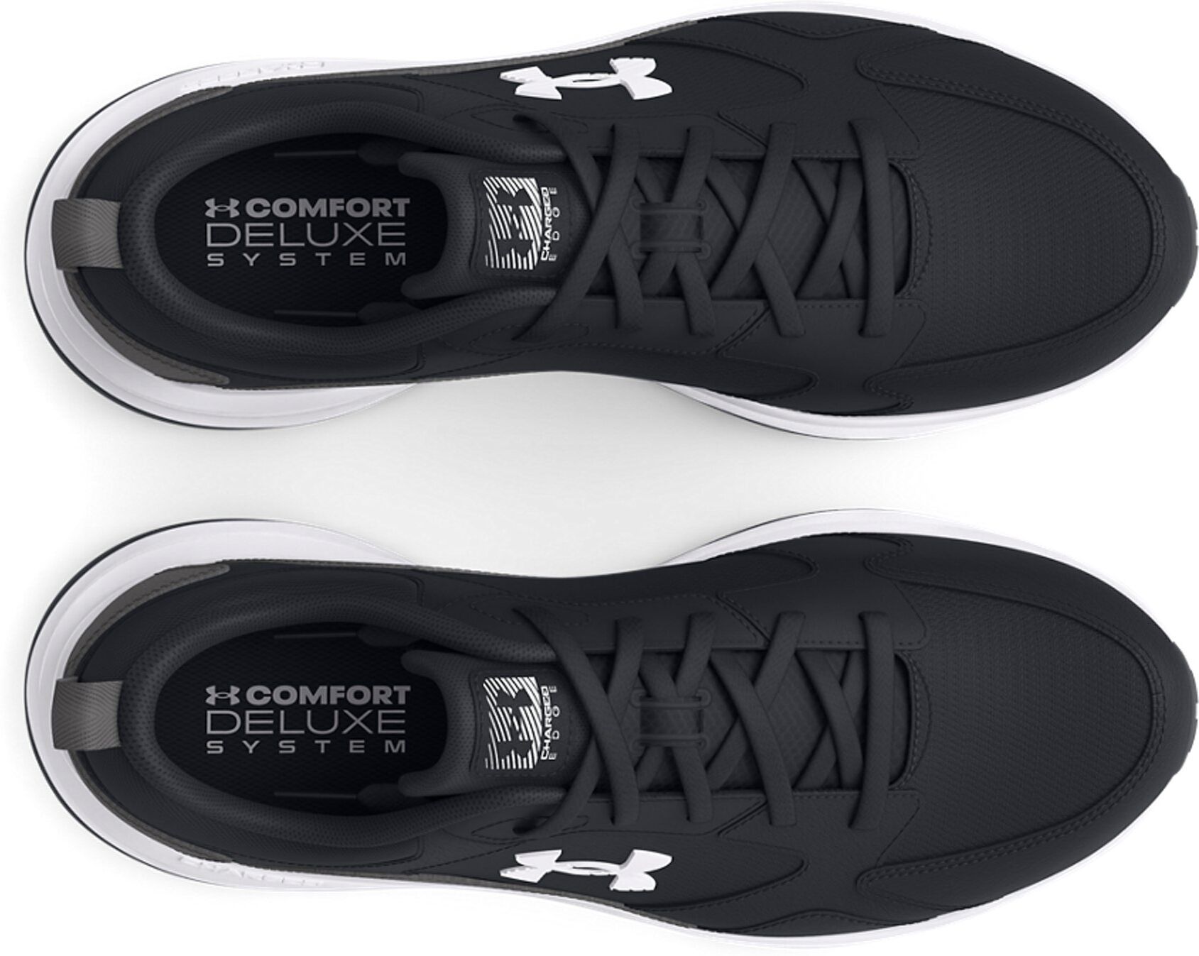 Trainingsschuh UNDER ARMOUR "UA Charged Edge", Herren, Gr. 44, schwarz, Leder, Textil, Schuhe Trainingsschuh, besonders geeignet für Gym und Fitnessstudio schwarz 44