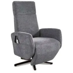 sit & more Sessel TV Morris Stoff Grau