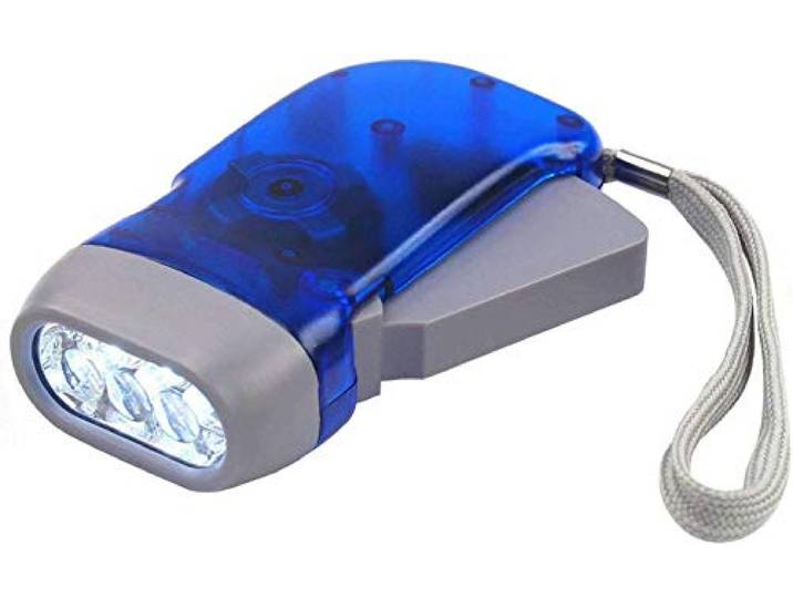 Dynamo-zaklamp met 3 leds.