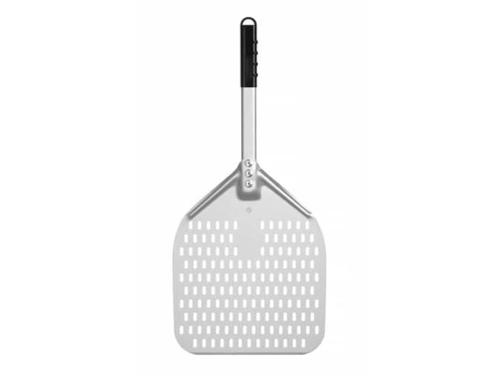 HENDI Pizzaschep met korte steel, pizzaduwer, vierkant, geperforeerd, met korte steel, 560x305mm, geanodiseerd aluminium