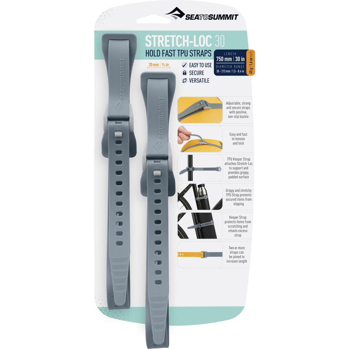 Sea to Summit Stretch-loc 30 dusk (DS) 20 x 750mm ASLSTRP20X750DSK