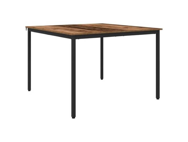 Esstisch, rechteckig, 110 x 110 x 75 cm, aus Holz Schwarzer Metallrahmen und -beine, glatte Oberfläche, einfache Reinigung, täglicher Gebrauch