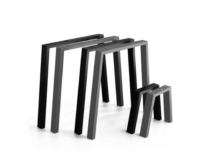 NOGGI: 2 Tischkufen Metall (30/45x40cm-anthrazit-Sitzbank) I Tischbeine U-Form I Möbelfüße für Dein DIY Schreib-, Couch-, Wohnzimmer- oder Bartisch Projekt I Moderne Scandic Legs aus Vierkantprofilen