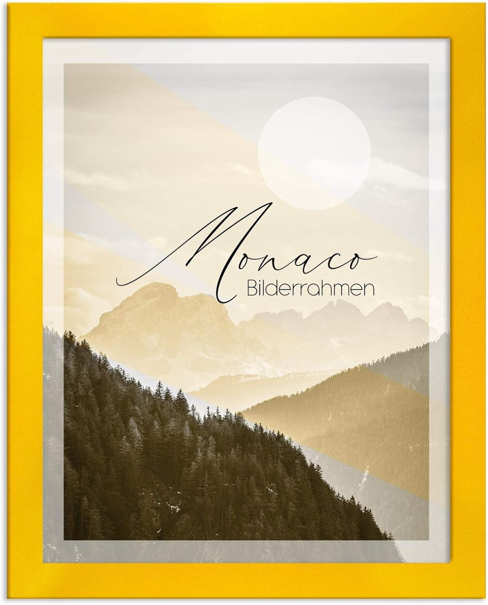 Fotolijst Monaco Posterlijst Wandlijst Geel - 45 x 55 cm
