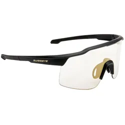 Swiss Eye, Unisex, Sportbrille, Racer 2 (Black, Black Matt, goldene Revo, Klar), Schwarz