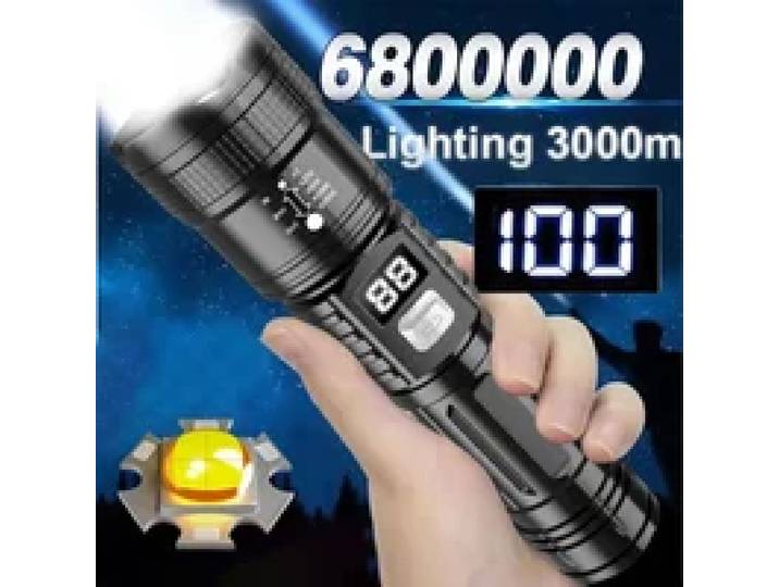 Krachtige LED-zaklampen Ingebouwde batterij USB oplaadbaar Sterk handlicht Multifunctionele zaklamp voor noodkamperen