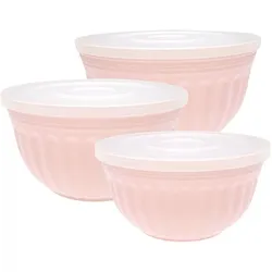 GreenGate Schüssel 3er Set Alice aus Kunststoff, rosa