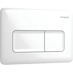 hansgrohe iFrame Original Q Betätigungsplatte für 2-Mengen-Spülung, 66001450, Farbe: Weiß