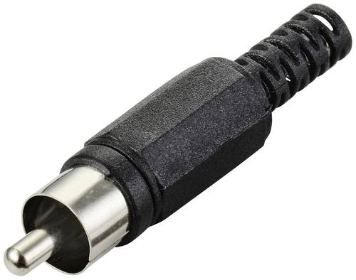 TRU COMPONENTS TC-10336008 Cinch-Steckverbinder Stecker, gerade Schwarz