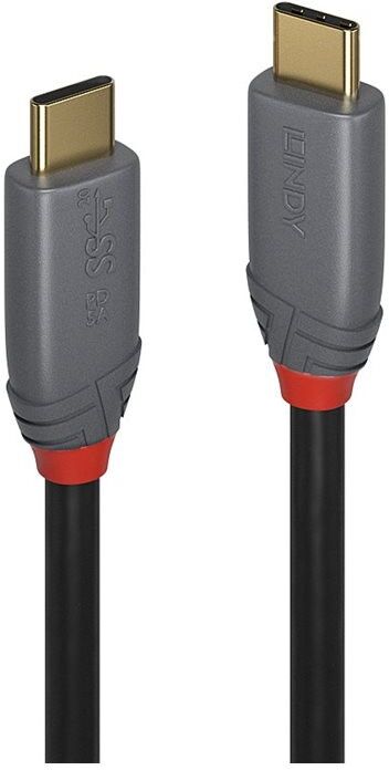 Lindy Anthra Line USB-C to USB-C Cable USB 3.2 Gen 2x2 20Gbps 100W PD 4K60 1m Black