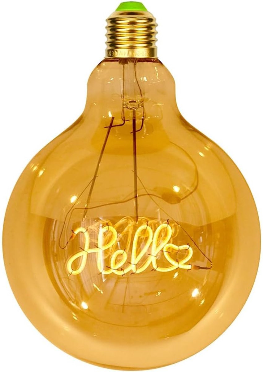Love Home Vintage LED-gloeilamp E27 4W 2000K Super Warmte Glow Decoratieve gloeilamp Hello