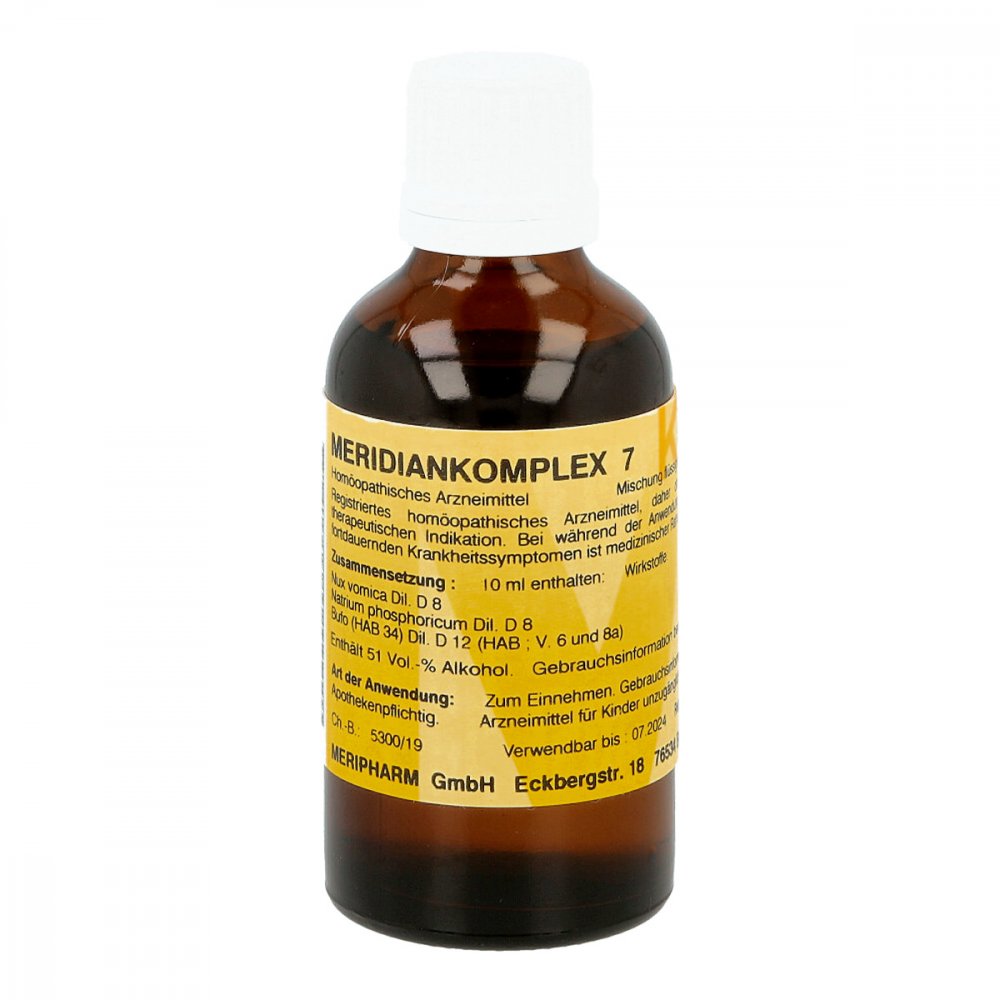 Meripharm GmbH Arzneimittelvertrieb Meridiankomplex 7 Tropfen zum Einnehmen 02424098
