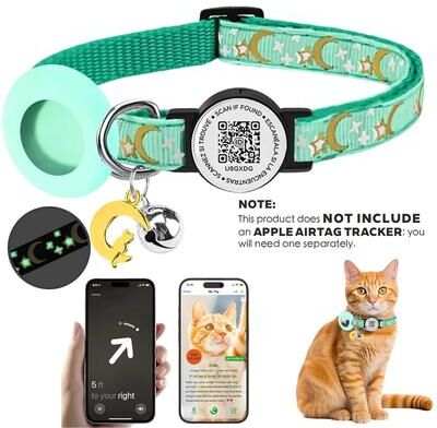 Uplift Essentials Triple Safety AirTag Integration Collar mint