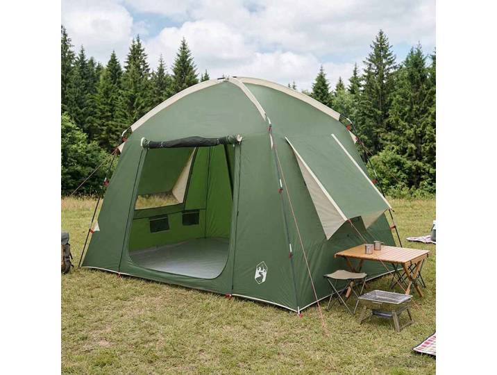 vidaXL Hütten-Zelt 3 Personen Grün Polyester