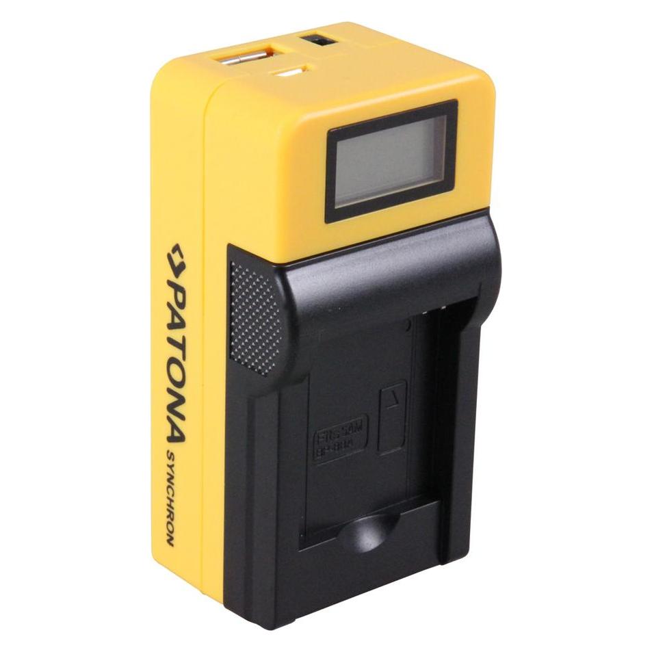 Patona Synchron USB Ladegerät f. Samsung BP88A mit LCD-Display (Kamera Akku Ladegerät) (34354976)