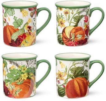 Certified International Harvest Fields 18 oz. Mugs, Set of 4 Assorted Designs