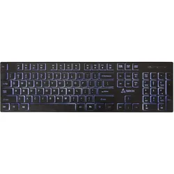 Sbox K-22 Tastatur US Schwarz (US, Kabelgebunden), Tastatur, Schwarz