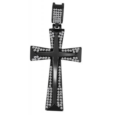 Kettenanhänger ADELIA´S "stylischer Kreuz Anhänger aus Edelstahl", gold, Schmuckanhänger, Damen, Edelstahl, Kettenanhänger