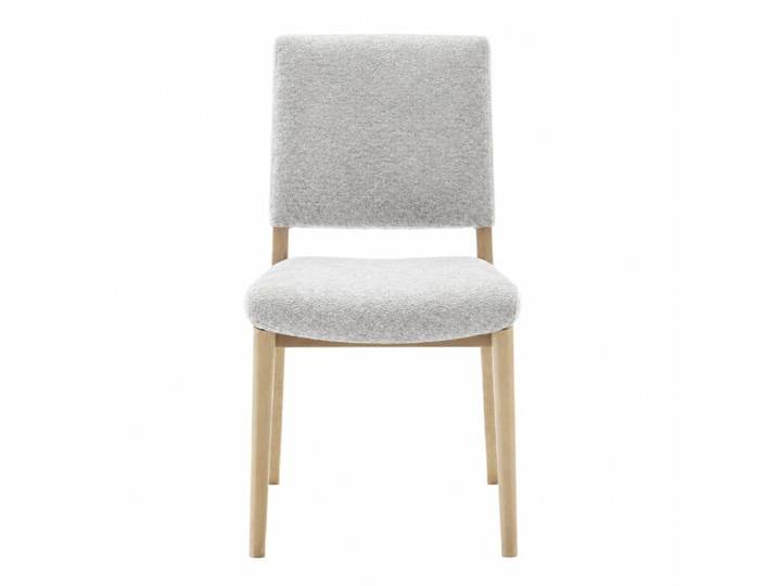Trendstore Mareke Polsterstuhl mit 4-Fuß Gestell aus Wildeiche - Etna grau Bequem gepolstert, skandinavisches Design, in verschiedenen Bezugsfarben Modern, Natur, Skandinavisch
