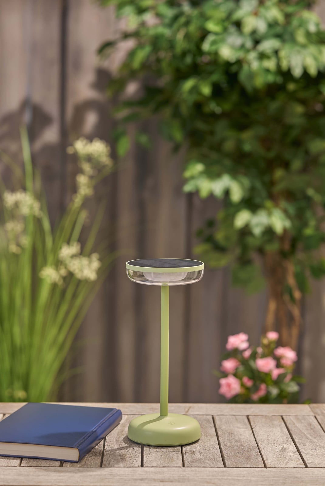 Northpoint LED zonne-energie cocktaillamp dimbare tafelverlichting voor binnen en buiten groen