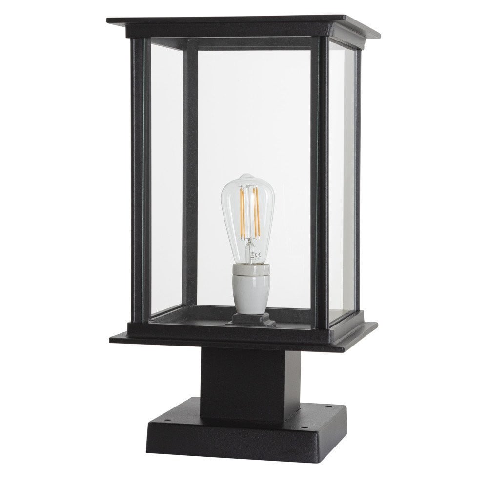 Moderne sokkellamp Capital zwart KS Verlichting