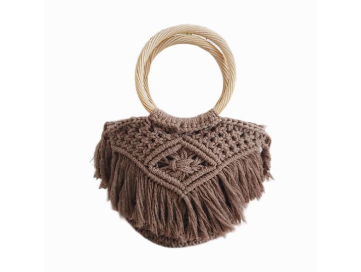 Sac cabas en crochet, marron