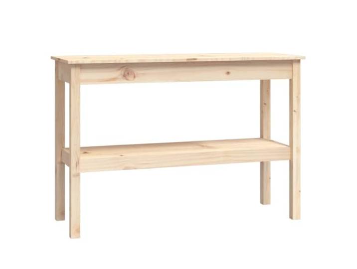 HFUDPOF Konsolentisch 110x40x75 cm Massivholz Kiefer Flurtisch mit Ablage, Holzrahmen, robuste Tischplatte, Wandhalterung inklusive, Montageanleitung