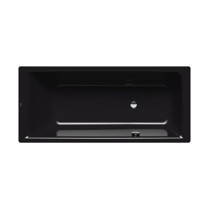 Kaldewei Puro Badewanne 256700010701 180x80cm, Überlauf seitlich, schwarz