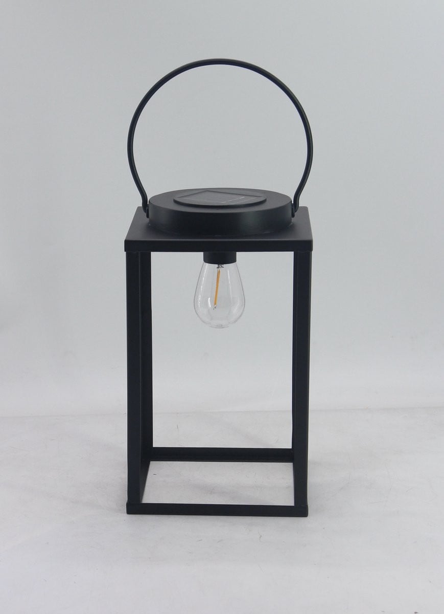 Dilampo BODHU Solar Metalen Lantaarn met LED voor tuin en terras