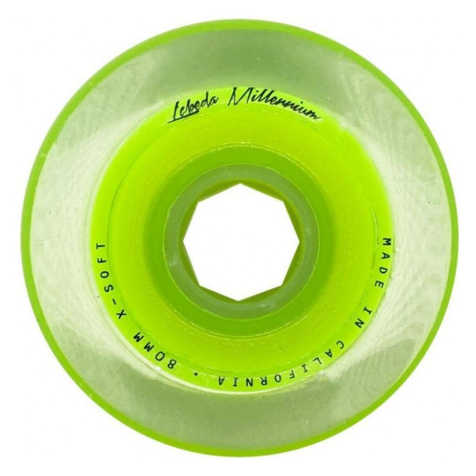 Labeda Millennium X-Soft 1-teilige Rollhockey-Räder (Grün, 80 mm) (80 mm) (LABEDA)