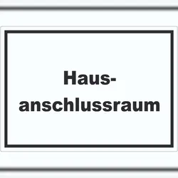 HB-Druck Hausanschlussraum Aufkleber mit Text HAR waagerecht A3 (297x420mm)