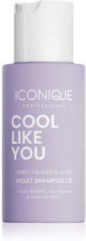 ICONIQUE Professional COOL LIKE YOU Perfect Blonde & Silver Violet champô neutralizante dos tons amarelos 70 ml. COOL LIKE YOU Perfect Blonde & Silver Violet