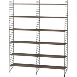 Bücherregal minimalistisch Schwarz Walnuss