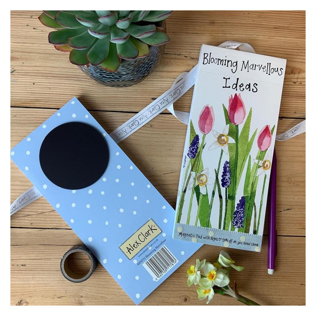 Dtagency Einkaufsliste mit Magnet MNP25 Frühlingsblumen (Gepunktet) (54620811)
