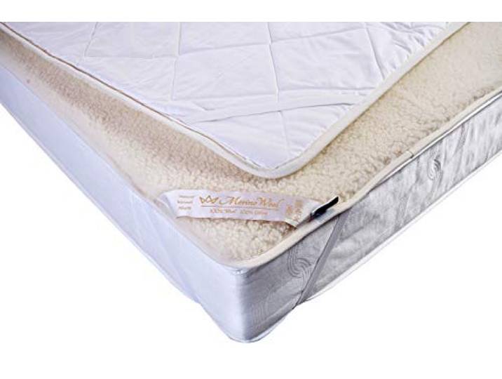 Merino Wool Diamond Unterbett Matratzenschoner Unterbetten Wolle Wool Mattress Topper Matratzenauflage (140 x 200 cm)