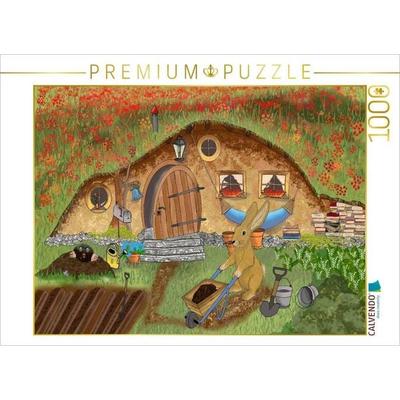 CALVENDO Puzzle Hase im Frühling | 1000 Teile Lege-Größe 64x48cm Foto-Puzzle für glückliche Stunden