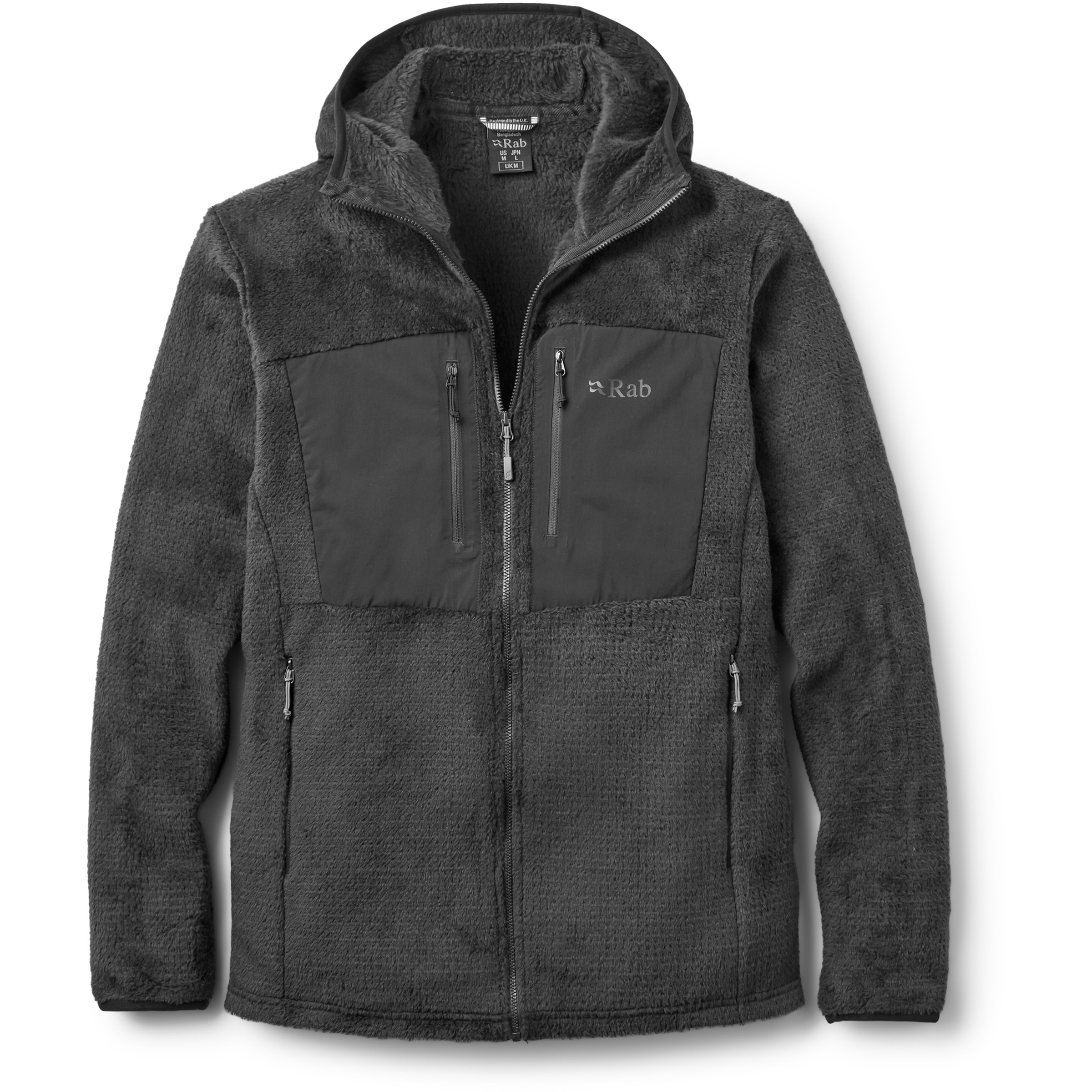 Rab Granitic Hoody Herren Fleecejacke schwarz Größe M Trekking Schnell trocknend