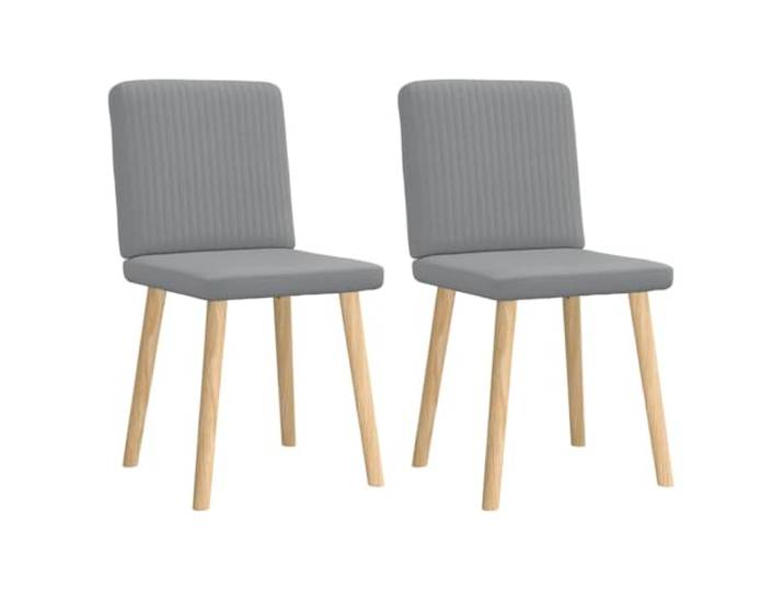 NLQMSU 2 Esszimmerstühle, hellgrau, aus Stoff Weiches Polyester, Rahmen aus Metall und Holz, dicker Schaumstoff, Esszimmer, Wohnzimmer, Gästezimmer