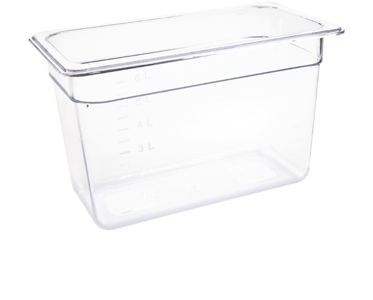 Vogue Gastronorm Container 1/3, 200 mm, 7 liter, Transparant