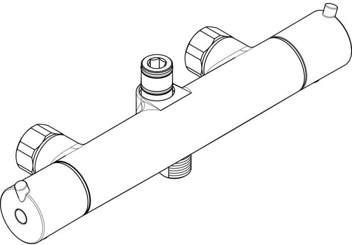 Hansgrohe Thermostat Croma 100 92131000 Showerpipe chrom