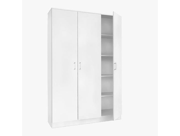 Ray Xl Armoire 3 Portes 4 Étagères Blanc