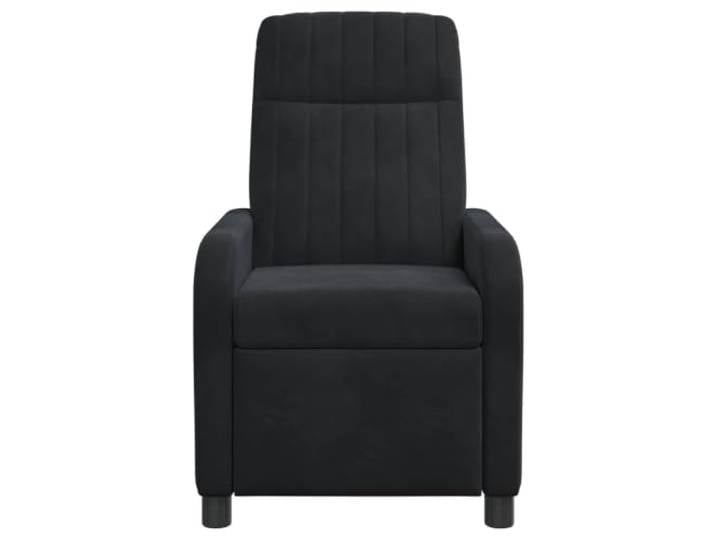 Sessel Recliner Schwarz Velours verstellbar 115-160 Grad Verstellbare Neigung, flache Armlehnen, Samtbezug, stabiler Rahmen, einfache Montage
