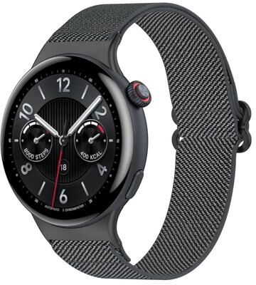 Everyday Crate For Vivo Watch 5 IQOO Watch 5 Braided Nylon Watch Band Elastic Replacement Strap Ethnic Style dark Gray