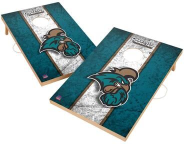 Skip's Garage Vintage Coastal Carolina Chanticleers 2x4 Tailgate Cornhole Boards
