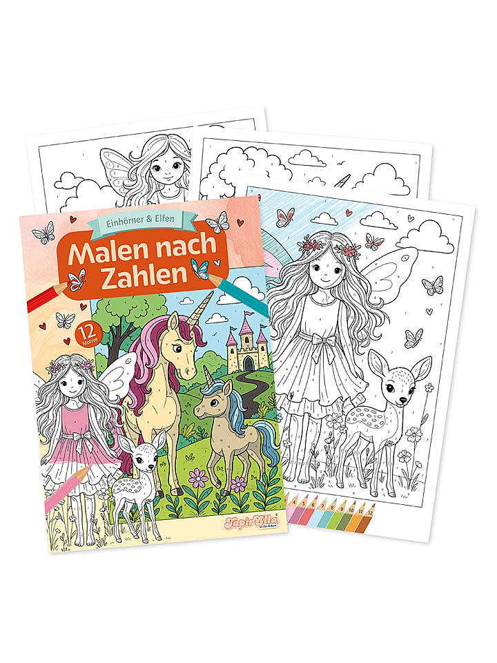 Lutz Mauder Malbuch "Einhörner und Elfen" - ab 3 Jahren - onesize