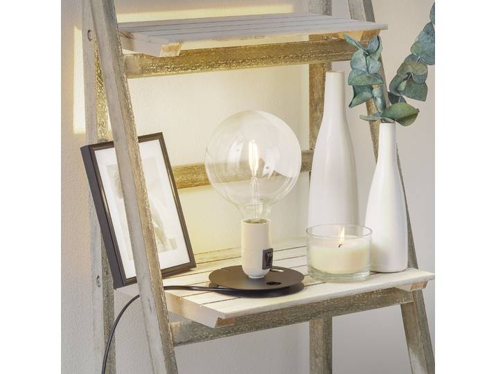 Lampe à poser Lampadina blanche/noire - FLOS - Salon / séjour - Design - Métal