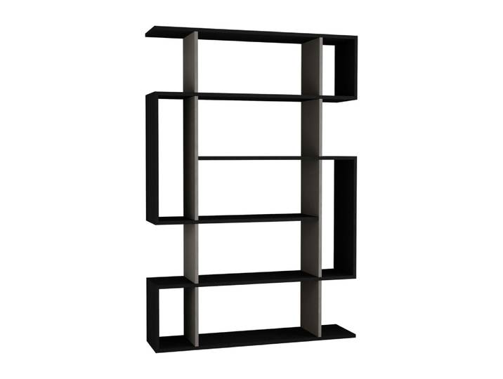Bibliothèque contemporaine 5 niveaux décor noir / gris