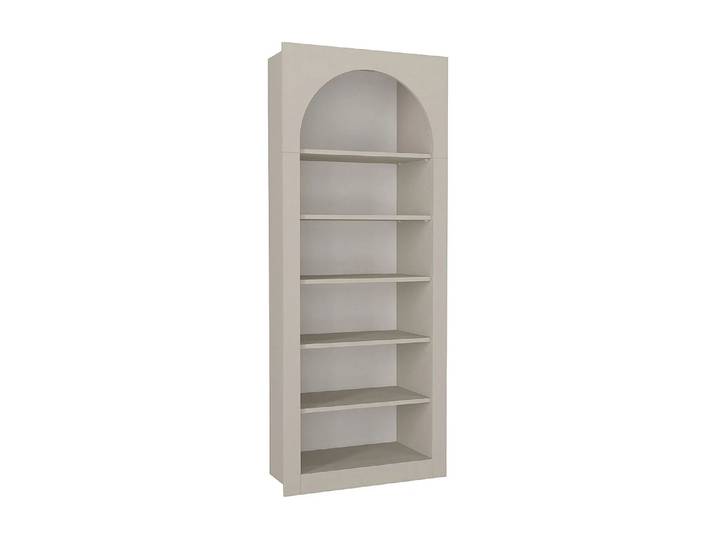 Bibliothèque avec 6 niches - Beige - CYMORA
